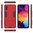 Slim Armour Tough Shockproof Case & Stand for Samsung Galaxy A50 - Red
